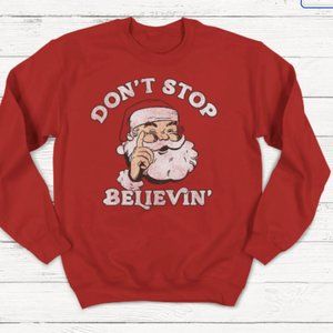 Don't Stop Believing Sweatshirt, Christmas Sweater, Vintage